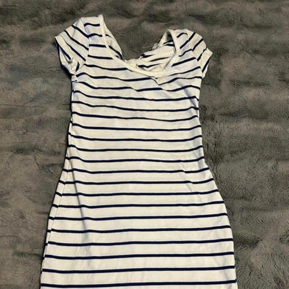 Charlotte Russe Striped Cut-Out Bodycon Dress – Size Small